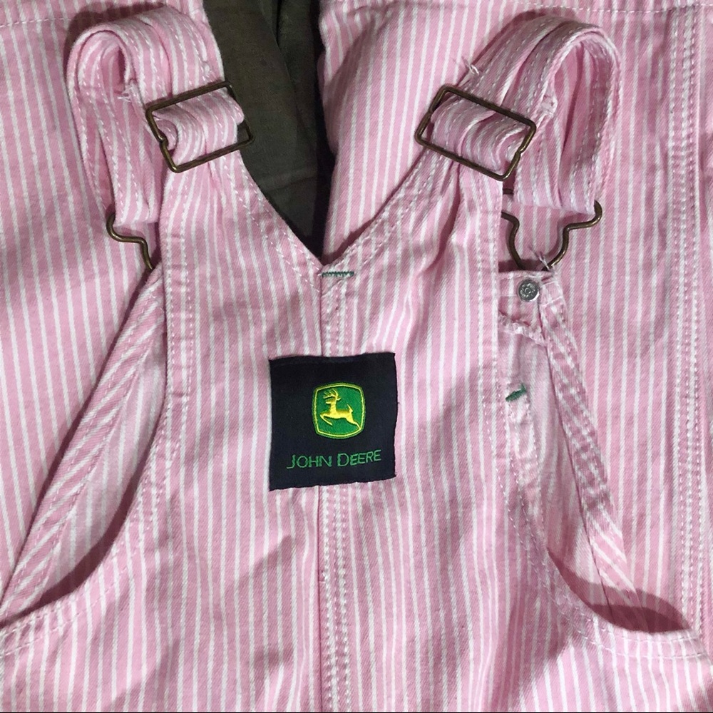 Children’s John Dear Overalls, Pink & White, 4T - Picture 6 of 8
